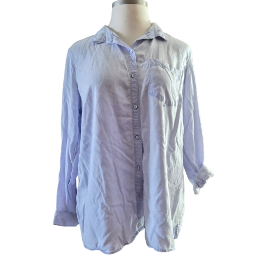 Oversized Light Blue Chambray Shirt